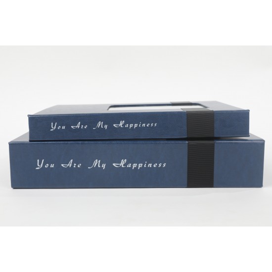 Happiness Digital Album A4 Blue/10PAGES/ 20PHOTOS البوم جاهز للصق