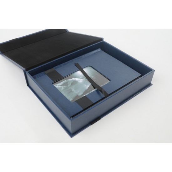 Happiness Digital Album A4 Blue/10PAGES/ 20PHOTOS البوم جاهز للصق