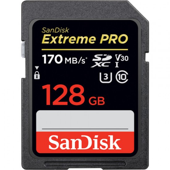 SanDisk 128GB Extreme PRO UHS-I SDXC Memory Card 170 MB/s