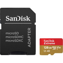 SanDisk 128GB/ 160mbs Extreme UHS-I microSDXC Memory Card with SD Adapter