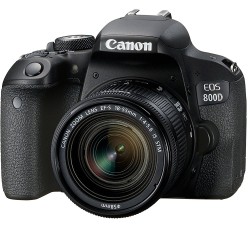 Canon EOS 800D DSLR with EF-S 18-55 mm f/4-5.6 IS STM - Black