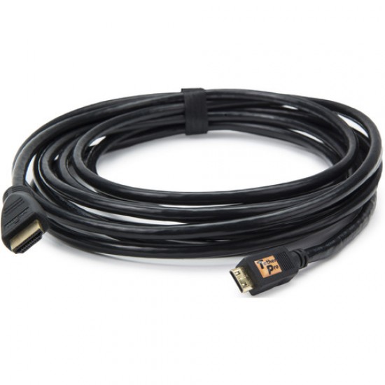 Tether Tools TetherPro Mini HDMI Male (Type C) to HDMI Male (Type A) Cable - 15' (Black)