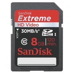بطاقة ذاكرة سانديسك إكستريم SanDisk Extreme SDHC بسعة 8 جيجابايت