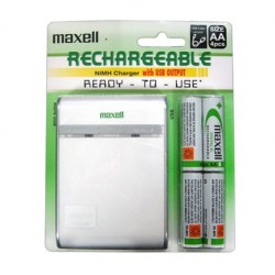 Maxell Battery Charger with USB Output