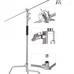 JINBEI CK-1 MAGIC STAND HEAVY DUTY STAINLESS STEEL BOOM C-STAND