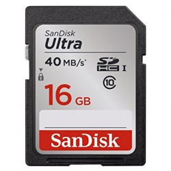 SanDisk 16GB Ultra UHS-I SDHC Memory Card 40MB/S