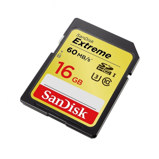 SanDisk Extreme 16GB UHS-I/U3 SDHC Memory Card Up To 60MB/s