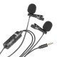 BOYA BY-M1DM Dual Lavalier Universal Microphone 