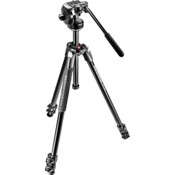 Manfrotto 290 Xtra Alu 3-Section Tripod Kit With 128RC Fluid Head (MK290XTA3-2W)