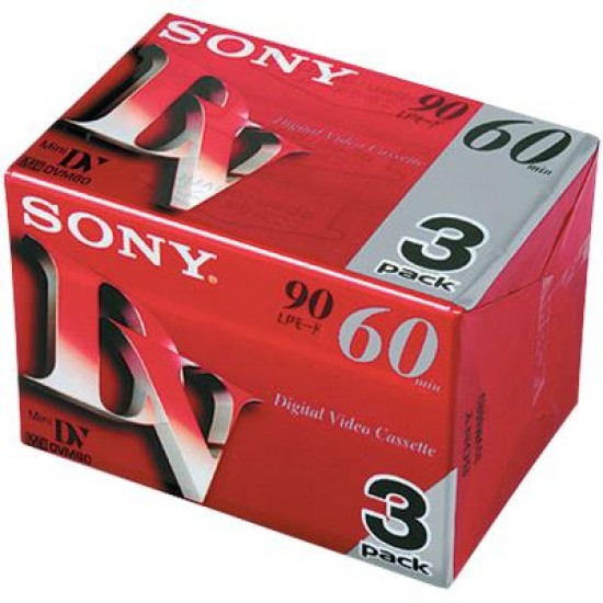 Sony 3DVM60RX 60 min Mini DV Tape (3-Pack)