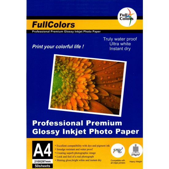 Professional Premium Glossy Inkjet Photo Paper A4