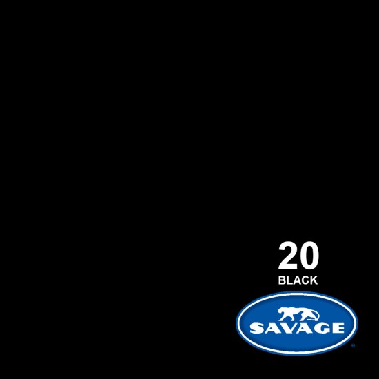 SAVAGE BLACK Background Paper 1.35mx11m