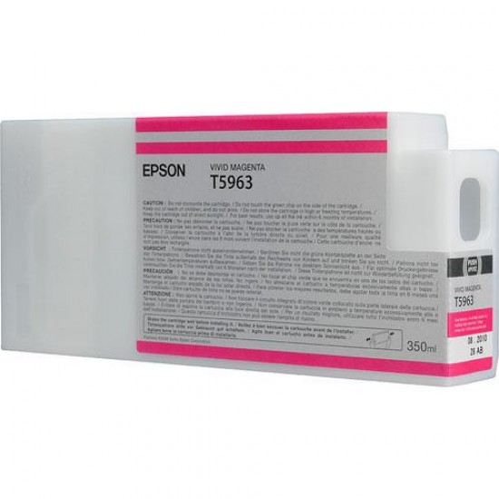 Epson T5963 Vivid Magenta UltraChrome HDR Ink Cartridge 350 mL 7900
