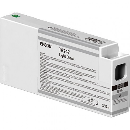 Epson T8247 UltraChrome HD Light Black Ink Cartridge 350ml P-9000-P6000