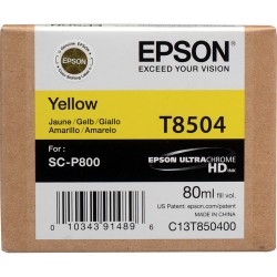 Epson T8504 UltraChrome HD Yellow Ink Cartridge 80ml P800
