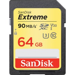 SanDisk 64GB/90mbs Extreme UHS-I SDXC Memory Card