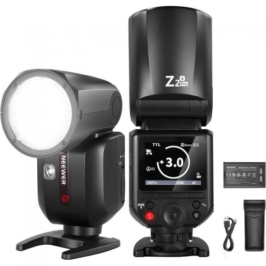 NEEWER Z2PRO-S TTL ROUND HEAD FLASH SPEEDLITE WITH 3000mAh LITHIUM BATTERY