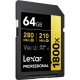 Lexar 64GB Professional 1800x UHS-II SDXC 280MB/S - 210MB/S C10 V60 Memory Card 