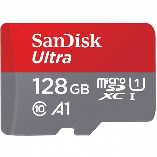 بطاقة ذاكرة سانديسك ألترا مايكرو microSDXC بسرعة 100 ميجابايت/ثانية سعة 128 جيجابايت