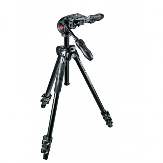 Manfrotto 290 Light Alu 3-Section Tripod Kit With MH293D3 3-Way Head (MK290LTA3-3W)