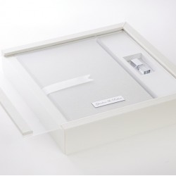 Album A4 USB Box Slidding Acrylic  Broken White - BK2040H