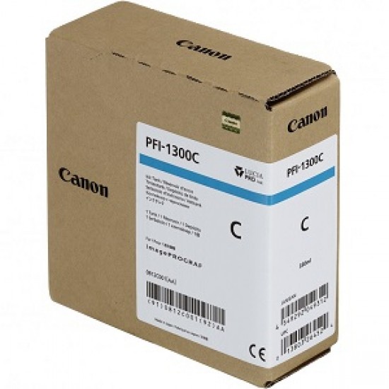 Canon PFI-1300 Cyan Pigment Ink Tank (330mL)