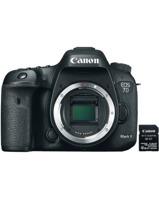 Canon EOS 7D Mark II DSLR Camera Body with W-E1 Wi-Fi Adapter