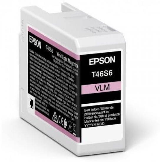 Epson T46S6 Vivid Light Magenta Ink Cartridge (25ml) C13T46S600  for P700