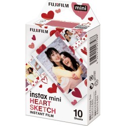 FUJIFILM instax mini Instant Film (Heart Sketch, 10 Exposures)