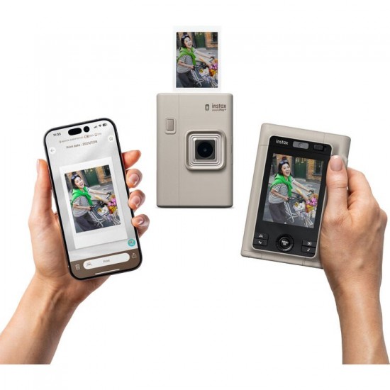 FUJIFILM INSTAX MINI LIPLAY PLUS SAND BEIGE CAMERA