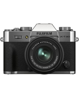 FUJIFILM X-T30 II Mirrorless Camera with XC 15-45mm OIS PZ Lens (Silver)