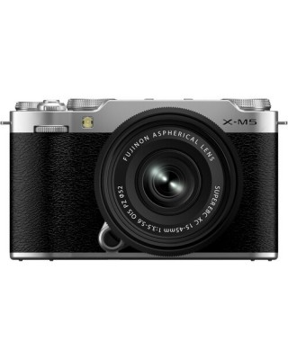 FUJIFILM X-M5 Mirrorless Camera with XC 15-45mm f/3.5-5.6 Lens (Silver)