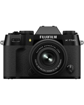 FUJIFILM X-T50 Mirrorless Camera with 15-45mm f/3.5-5.6 Lens (Black)