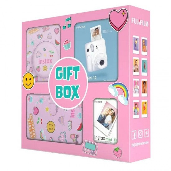 Fujifilm INSTAX MINI 12 Camera Gift Box Clay White