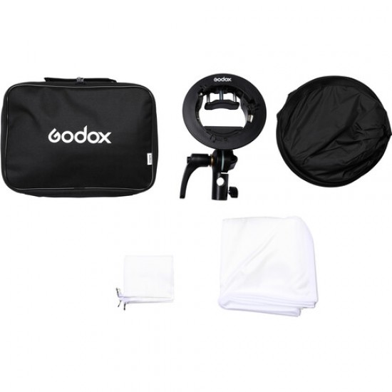 Godox S2 Bowens Mount Bracket with Softbox & Carrying Bag Kit "60X60cm (23.6 x 23.6")