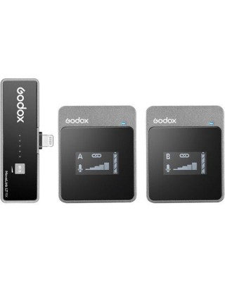 Godox MoveLink LT2 Compact 2-Person Digital Wireless Microphone System for Smartphones & Tablets with Lightning (2.4 GHz)