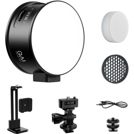 GVM 7SM Double-Sided Mini On-Camera Bicolor & RGB LED Video Light