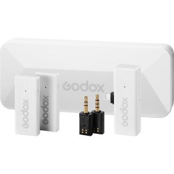 Godox MoveLink Mini LT Kit 2 White 2.4GHz Wireless Microphone System for Iphone