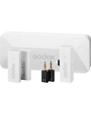 Godox MoveLink Mini LT Kit 2 White 2.4GHz Wireless Microphone System for Iphone