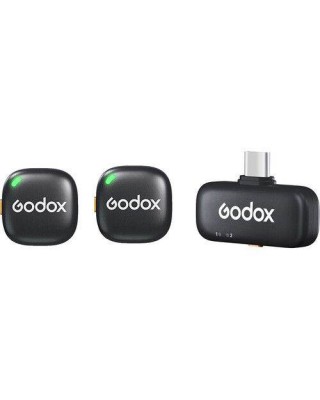 Godox C01 Dual cube Wireless Microphone System, 2.4GHz - Black