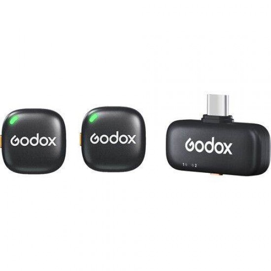 Godox C01 Dual cube Wireless Microphone System, 2.4GHz - Black