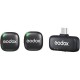 Godox C01 Dual cube Wireless Microphone System, 2.4GHz - Black