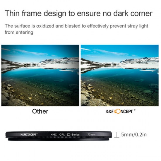 KF Concept 72MM KU12 Classic Series Blue-Coated HMC CPL Filter Japan Optics