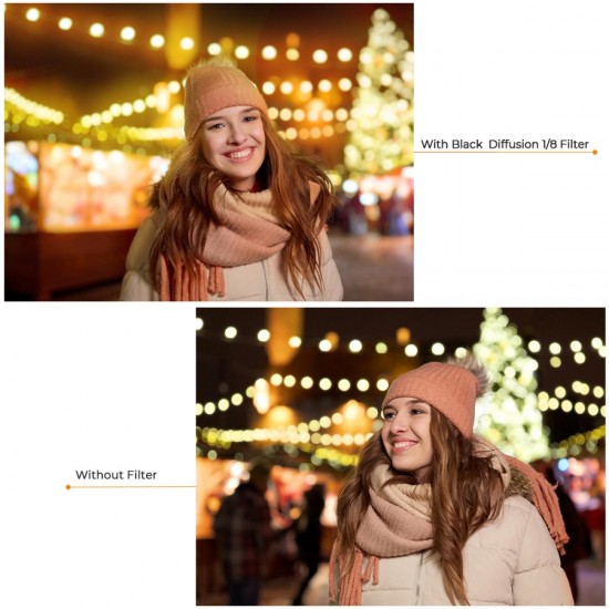 K&F Concept 67MM Nano-X Black Mist Filter 1/8, HD, Waterproof, Anti Scratch, Green Coated