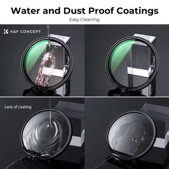 فلتر ND متغير/خافت Nano-X مقاس 72 مم من K&F Concept، ND2~ND32، بدون صليب أسود