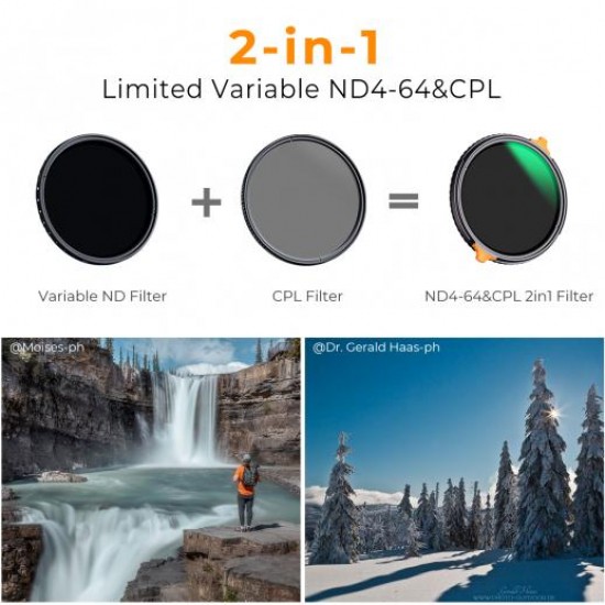 K&F Concept 67mm ND4-ND64 (2-6 Stop) Variable ND Filter K&F Concept 67mm ND4-ND64 (2-6 Stop) Variable ND Filter