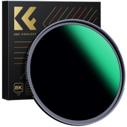 فلتر عدسة K&F Concept ND1000 (10 توقف) ثابت 67 مم، بكثافة محايدة، زجاج بصري متعدد الطبقات، لكاميرا DSLR