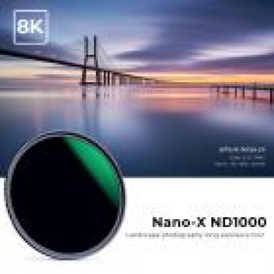 K&F Concept 77mm ND1000 (10 Stop) Fixed ND Filter Neutral Density Lens Filter Multi-Coated Optical Glass, for DSLR Camera