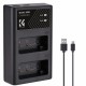 K&F Concept LP-E17 Dual Slot Quick Charger with Micro USB and Type-C Dual Interface