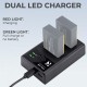 K&F Concept LP-E17 Dual Slot Quick Charger with Micro USB and Type-C Dual Interface
